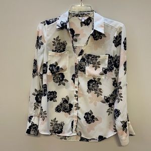 Candie’s Floral Button Down Blouse